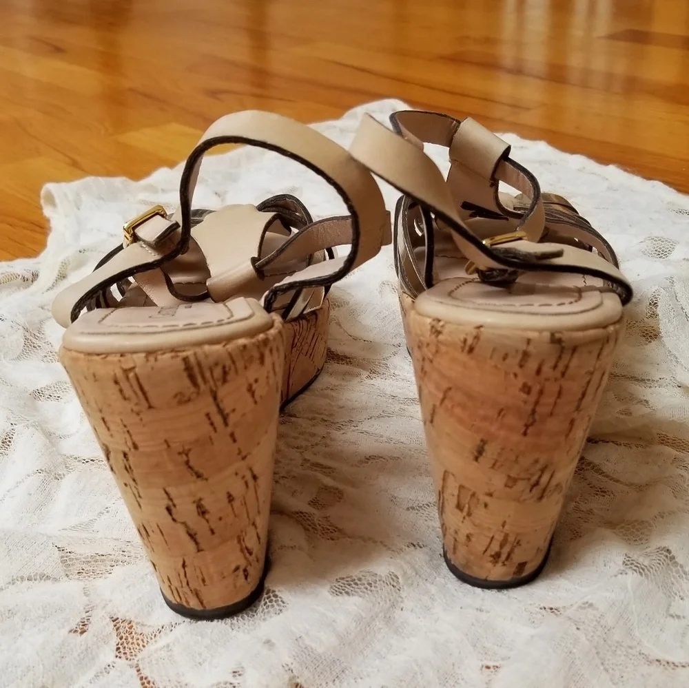 Gastone Lucioli Cork LeatherPlatform Shoes